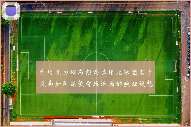 白巧克力称布朗实力堪比联盟前十交易如同东契奇换浓眉的疯狂设想